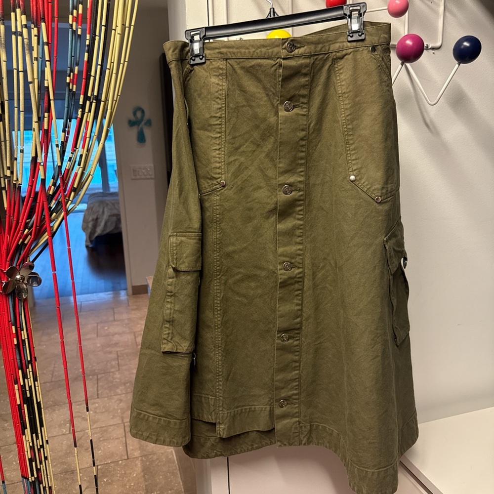 Chic Olive A-Line Skirt